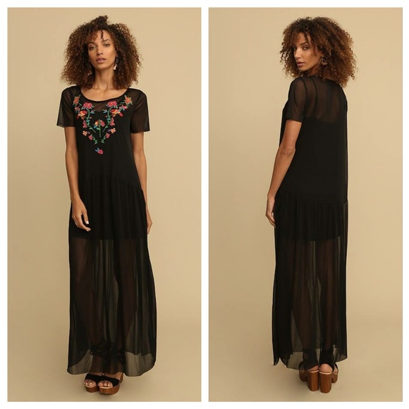 Dresses & Skirts - Embroidered Maxi Dress